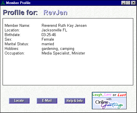 old aol profiles